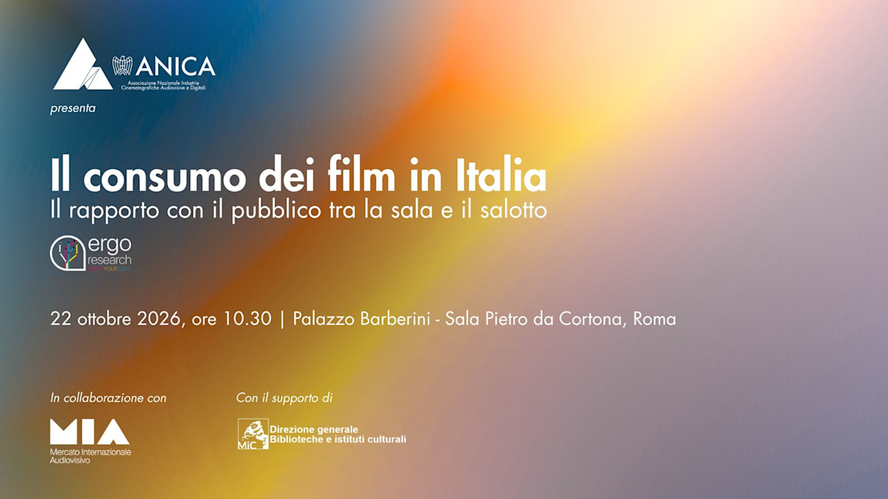 Il consumo dei film in Italia: il rapporto con il pubblico tra la sala e il salotto | Evento ANICA il 22 ottobre al MIA